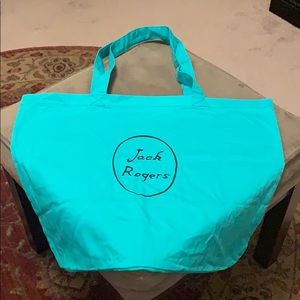 Jack Rogers Teal Cotton Tote Bag